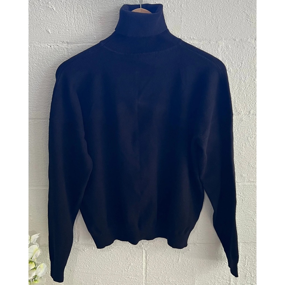 Fashion Nova Black Knit Turtleneck Size Small